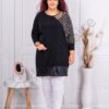 Tunica maxi eleganta in combinatie cu tull de flori cod 1381