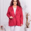 Sacou maxi elegant din velur-bordo cod 240719-3