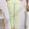 Pantalon elegant maxi cu efect Push Up-verde deschis cod 24348-18