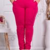 Pantalon elegant maxi cu efect Push Up-fucsia cod 24348-17