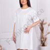 Rochie cu croi lejer si decoratie cu pietricele-alb cod 6017-1