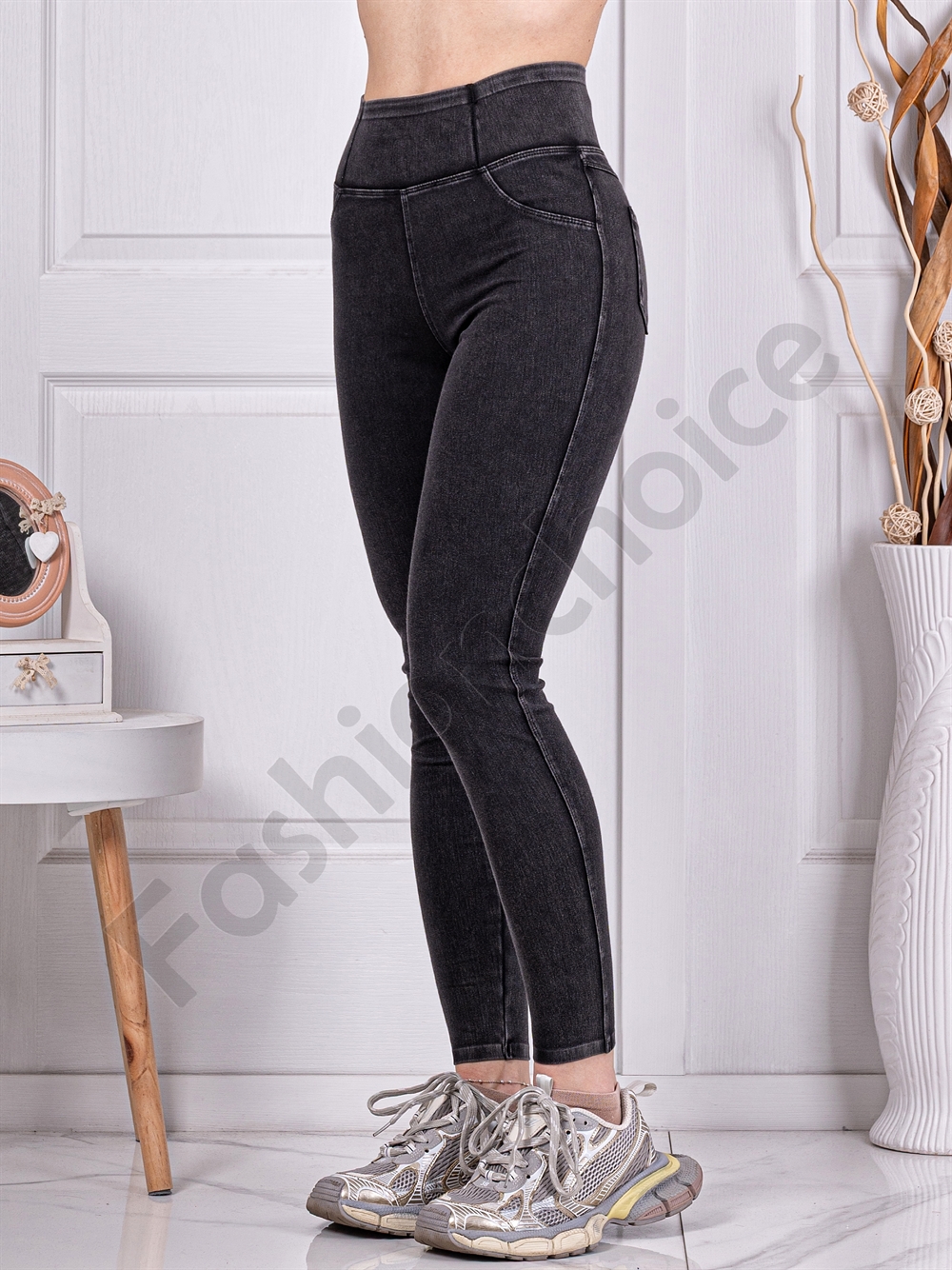 Colanti de dama cu efect Push-up-negru cod 1524