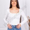 Body de dama cu maneca lunga-alb cod 6734-1