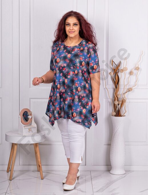 Tunica maxi in clos cu imprimeu flori mici cod 25248-3