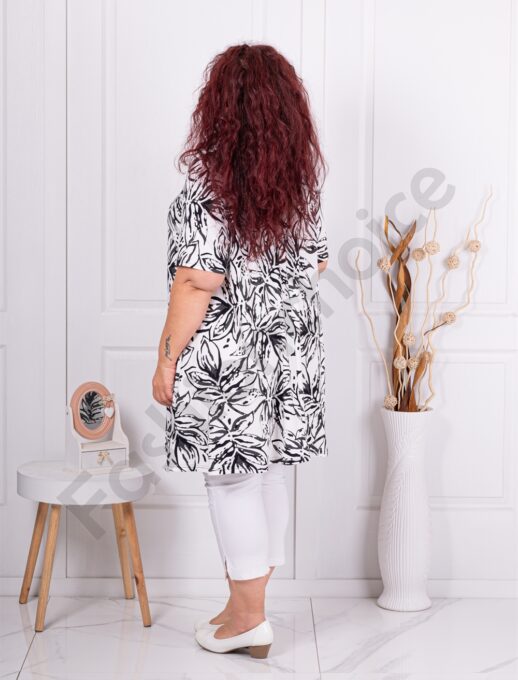 Tunica maxi cu decolteu in forma V si imprimeu floral cod 251440