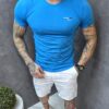 Tricou barbati Slim fit cu elastan si imprimeu mica-parlament cod 251009-8