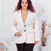 Sacou maxi elegant cu rever si doi nasturi-capucino cod 2609-10