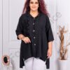 Camasa maxi eleganta cu aplicatie-negru cod 91055