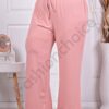 Pantalon maxi cu croi lejer si elastic in talie-piersica cod 5422-2