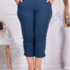 Pantalon maxi cu efect Push Up si lungime 7/8-petrol inchis cod 24238-17