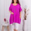 Tunica maxi in clos cu cadou colier-magenta cod 19592-12