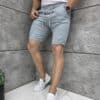Pantalon scurt elegant pentru barbati din 100% In-gri deschis cod 1499-2