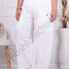 Pantalon maxi pentru vara din 100% In-alb cod 6503-1