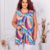 Top maxi pentru vara cu linii multicolor cod 1259-5