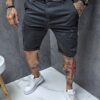 Pantaloni scurti de vara pentru barbati cu buzunare cargo-grafit cod 615