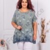 Tunica maxi pentru vara cu motive multicolor-kaki cod 25А5-1