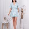 Rochie de dama cu efect stralucitoare-menta cod 26834-2