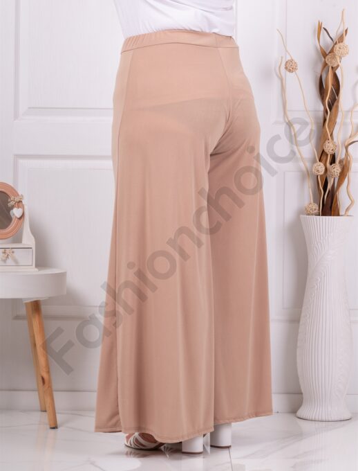 Fusta-pantalon maxi de dama-capucino cod 5359-10