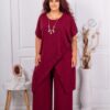 Set maxi pentru vara din doua piese cu design modern+cadou colier-bordo cod 10030-13
