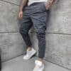 Pantalon sport/elegant cu buzunare-grafit cod 221331-2