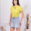 Bluza de dama moderna cu emblema-lime cod 1043-3