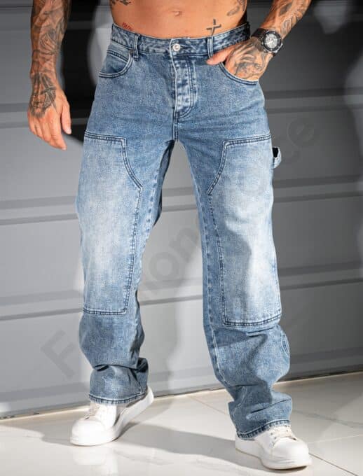 Blugi Baggy style pentru barbati cu croi modern cod 7219