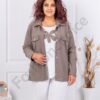 Set maxi din doua piese bluza si sacou sport-moca cod 2523013-11