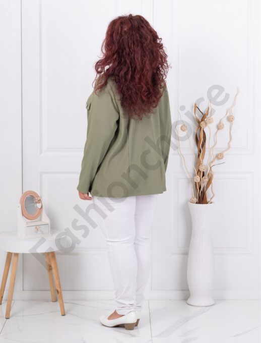 Set maxi din doua piese bluza si sacou sport-kaki cod 2523013-7