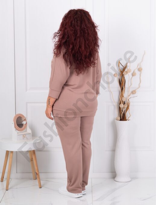 Compleu maxi cu inscriptii din pietricele-moca cod 8051-1