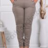 Pantalon elegant maxi cu efect Push Up-macchiato cod 24348-19