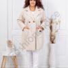 Palton maxi elegant din bucle-capucino cod 1748-8