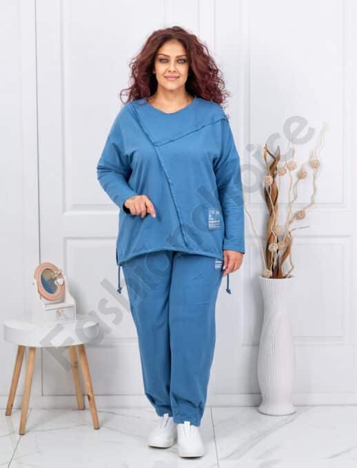 Compleu maxi sport-elegant cu aplicatie-parlament cod 11406-4