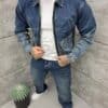 Compleu din denim cu efect ombre si blugi Baggy style cod C62-7217