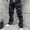 Blugi Baggy style pentru barbati cu efect ombre cod 7226