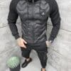 Compleu sport in combinatie cu fas in fata si spate-negru cod 1146