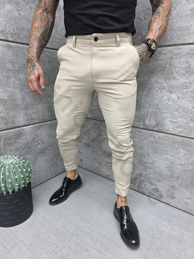 Pantalon elegant pentru barbati/30-46/-capucino cod 2072-1