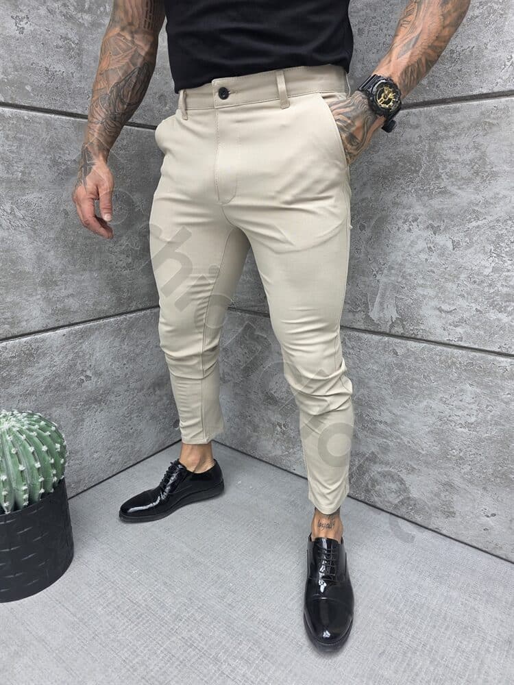 Pantalon elegant pentru barbati/30-46/-capucino cod 2072-1
