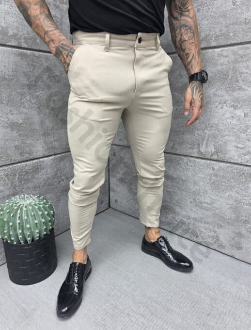 Pantalon elegant pentru barbati/30-46/-capucino cod 2072-1