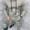 Compleu gros pentru barbati cu gluga si imprimeu-kaki cod 5728-1
