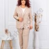 Compleu maxi sport-elegant din doua piese blazer si pantalon-capucino cod 1467-1