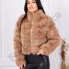 Palton elegant de dama din blana eco-camel cod XY331-3