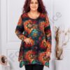 Tunica maxi in clos cu elastan si motive oriental cod 25123