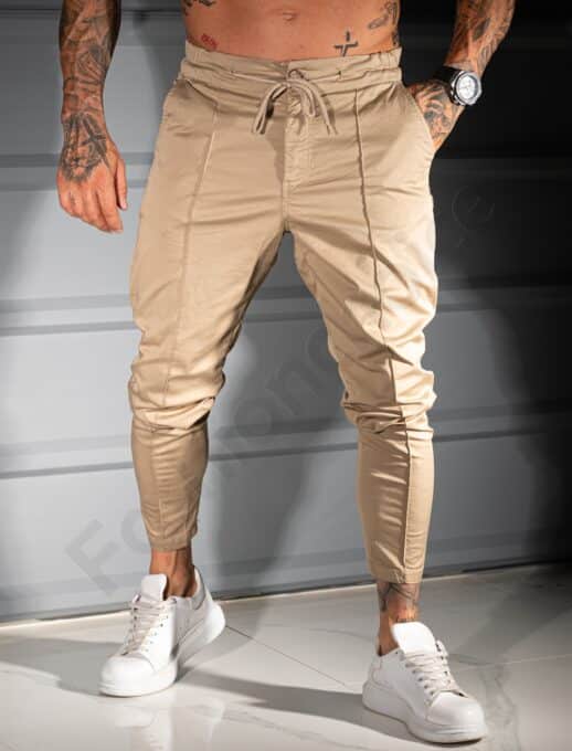 Pantalon sport/elegant cu buzunare-capucino cod 221331-1