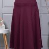 Fusta din material gros in cloș-marsala cod 25365-3