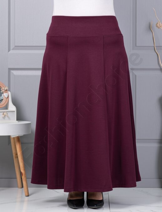 Fusta din material gros in cloș-marsala cod 25365-3
