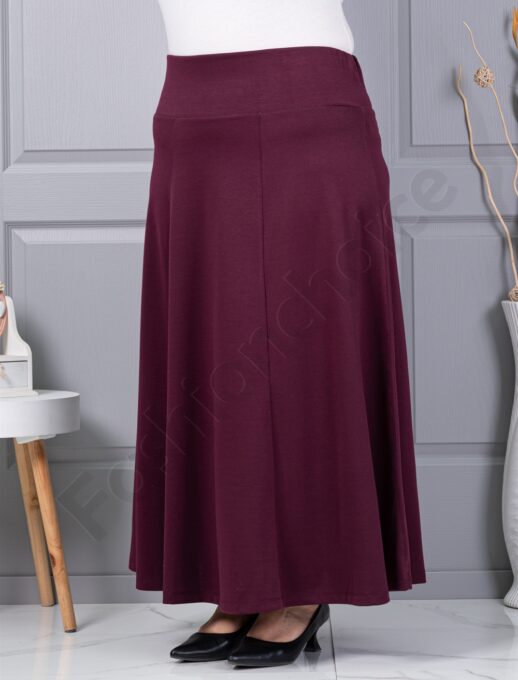 Fusta din material gros in cloș-marsala cod 25365-3
