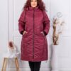 Geaca lunga super maxi cu gluga si fermoare in parti-bordo cod 25050-2