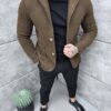 Sacou barbati sport-elegant pentru iarna-maro cod 2512-1