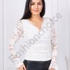 Bluza eleganta de dama din dantela-alb cod 64427-1