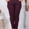 Pantalon elegant maxi cu efect Push Up-marsala cod 24348-25